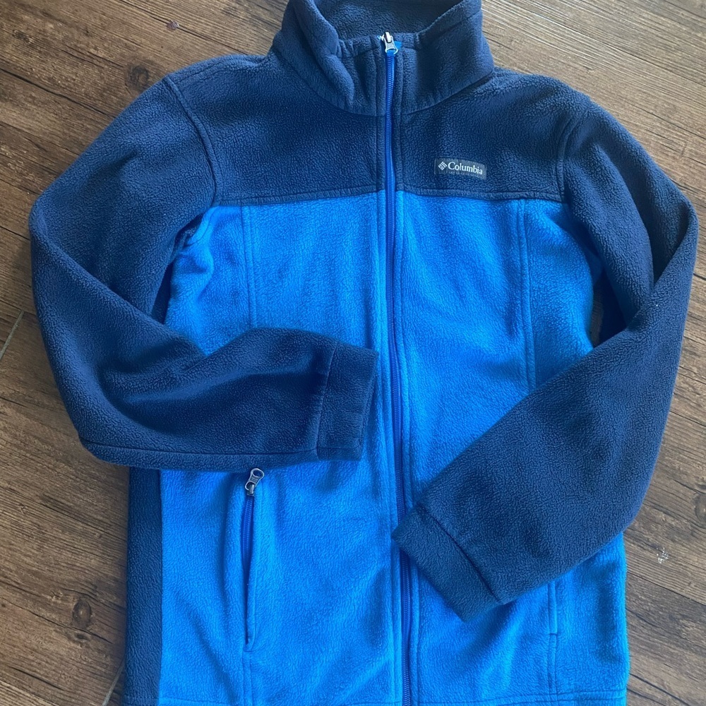 Columbia Blue and Black Fleece Jacket